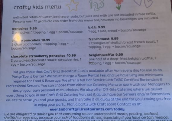 Menu photo 4 Craft Grill Breakfast Club Tomball, TX