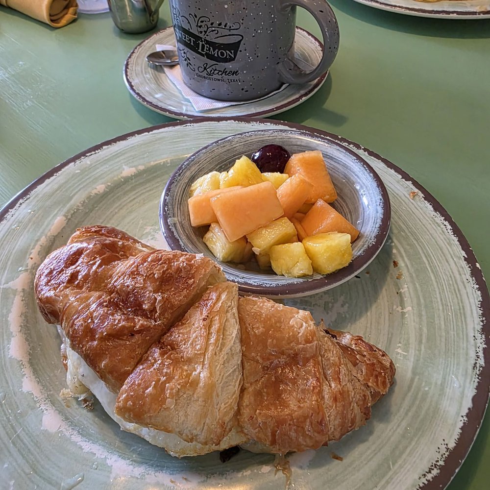 Sweet Lemon Kitchen - Turkey Croissant with fruit - Cafes Near Me - Georgetown, Texas Sweet Lemon Kitchen - Turkey Croissant with fruit - Cafes Near Me - Georgetown, Texas
