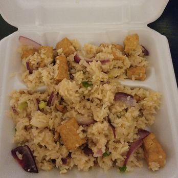Napasorn Thai Restaurant - Vegan tofu, vegetable, rice stir fry. No sauce, minimal veggies(a couple onions), 2 hours late. Trash. beware - Thai Near Me - Orlando, Florida Napasorn Thai Restaurant - Vegan tofu, vegetable, rice stir fry. No sauce, minimal veggies(a couple onions), 2 hours late. Trash. beware - Thai Near Me - Orlando, Florida