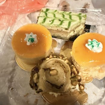 Maison La Jolie - Pistachio tiramisu, mango shortcake and pistachio ball. - Bakeries Near Me - Redlands, California