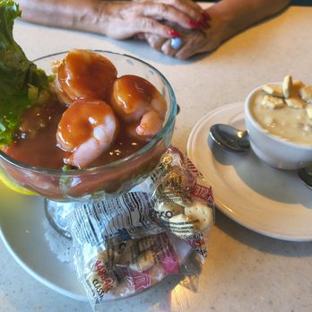 Anthony's Fish Grotto - Shrimp cocktail and clam chowder - Seafood Near Me - La Mesa, California
