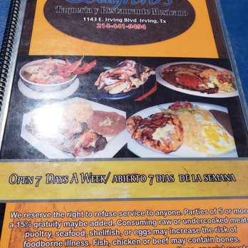 Sagrero's Mexican Restaurant - Menu - Mexican Near Me - Irving, Texas