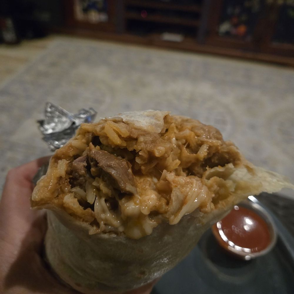 Los Panchos Mexican Restaurant - Super burrito with beef fajita - Mexican Near Me - Pleasant Hill, California
