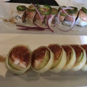 Hoshi Sushi - Super albacore roll on top and the amazon roll bottom. - Sushi Bars Near Me - Fullerton, California