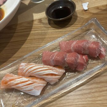 Tokyo Table - Salmon Belly & Tuna Belly (Toro) Nigiri - Japanese Near Me - Sacramento, California Tokyo Table - Salmon Belly & Tuna Belly (Toro) Nigiri - Japanese Near Me - Sacramento, California
