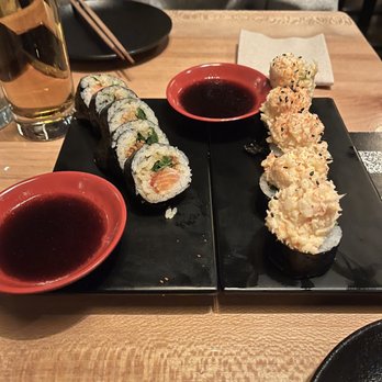SUSHI-SAN - Chili Garlic Shrimp Maki Spicy Salmon Maki - 8pc. - Sushi Bars Near Me - Chicago, Illinois