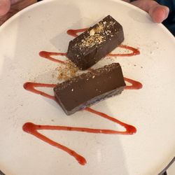 Locanda del Mulino - * Bonèt - a traditional Piedmontese baked pudding (like a chocolate custard flan), flavored with cocoa, amaretti cookies, eggs, milk