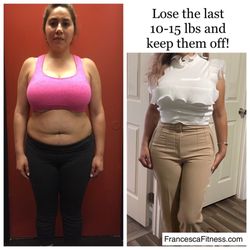 Francesca Fitness - Myrna F. lost her last 15 lbs and 5" inches off of her waist line.