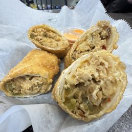 Boom boom chicken cheesesteak egg rolls Boom boom chicken cheesesteak egg rolls
