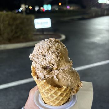 Bruster's Real Ice Cream - Chocolate peanut butter buckeye small waffle cone - Ice Cream & Frozen Yogurt Near Me - Lilburn, Georgia Bruster's Real Ice Cream - Chocolate peanut butter buckeye small waffle cone - Ice Cream & Frozen Yogurt Near Me - Lilburn, Georgia