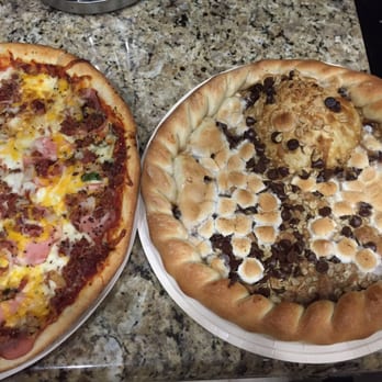 Papa Murphy's - End product. Cooked bacon bacon bacon (my new favorite Papa Murphy's pizza) and Smores pizza. - Pizza Near Me - Hanford, California Papa Murphy's - End product. Cooked bacon bacon bacon (my new favorite Papa Murphy's pizza) and Smores pizza. - Pizza Near Me - Hanford, California