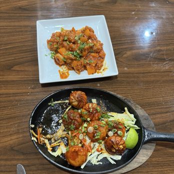Bayleaf Stir & Curry House - Top - Shrimp Bites and bottom - Sizzler gyoza - Asian Fusion Near Me - San Antonio, Texas Bayleaf Stir & Curry House - Top - Shrimp Bites and bottom - Sizzler gyoza - Asian Fusion Near Me - San Antonio, Texas