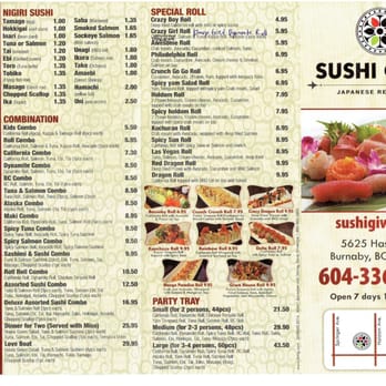 Sushi Giwa - Sushi Bars Near Me - Burnaby, British Columbia Sushi Giwa - Sushi Bars Near Me - Burnaby, British Columbia