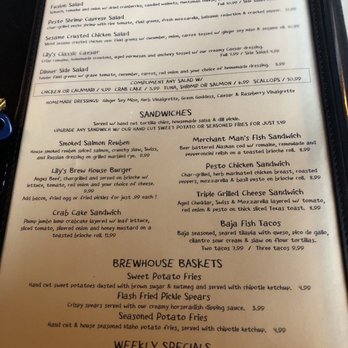 Lily's Seafood - Menu lett - Breweries Near Me - Royal Oak, Michigan