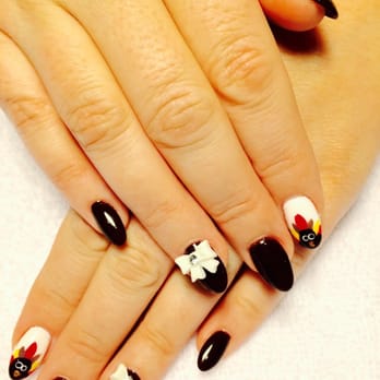 Splash Nail Bar - Thanksgiving turkey nails. Deep brown. - Nail Salons Near Me - Mountlake Terrace, Washington Splash Nail Bar - Thanksgiving turkey nails. Deep brown. - Nail Salons Near Me - Mountlake Terrace, Washington