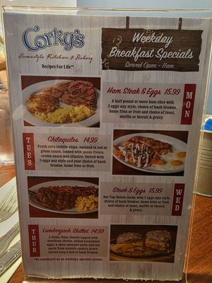 Menu photo 2 Corky’s Kitchen & Bakery Claremont, CA Menu photo 2 Corky’s Kitchen & Bakery Claremont, CA