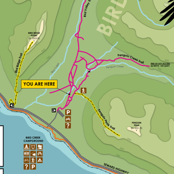 Penguin Creek Trail - Lay of the land: - Hiking Near Me - Anchorage, Alaska Penguin Creek Trail - Lay of the land: - Hiking Near Me - Anchorage, Alaska