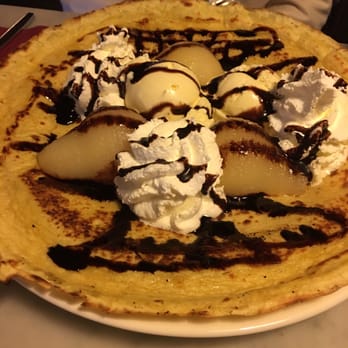The Pancake Bakery - The English: with vanilla ice cream, banana and pear. - Pancakes Near Me - Amsterdam, New Hampshire The Pancake Bakery - The English: with vanilla ice cream, banana and pear. - Pancakes Near Me - Amsterdam, New Hampshire