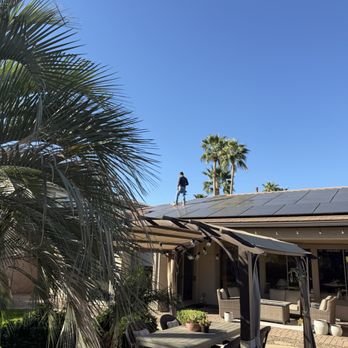 Our World Energy - Walking in the middle of a solar panel! Look at the path of the footprints. - Solar Installation Near Me - Phoenix, Arizona Our World Energy - Walking in the middle of a solar panel! Look at the path of the footprints. - Solar Installation Near Me - Phoenix, Arizona