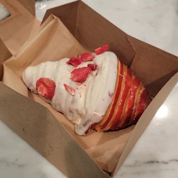 Angelina Bakery Times Square NYC - Strawberry Cream Stuffed Croissant - Bakeries Near Me - New York, New York