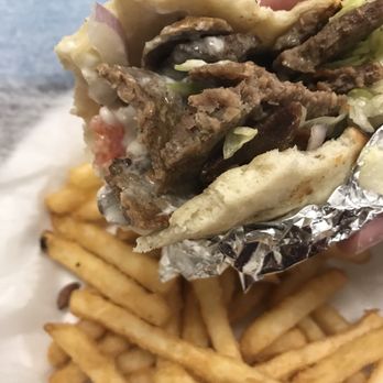 Salem's Grill - Meat gyro w/ fries - Indian Near Me - Pittsburgh, Pennsylvania