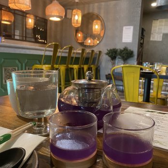 Ginger and Lemongrass - Butterfly pea lavender tea - Vietnamese Near Me - Whitestone, New York Ginger and Lemongrass - Butterfly pea lavender tea - Vietnamese Near Me - Whitestone, New York