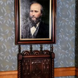 James A. Garfield National Historic Site - Portrait of Garfield in Garfield House at Garfield National Historic Site