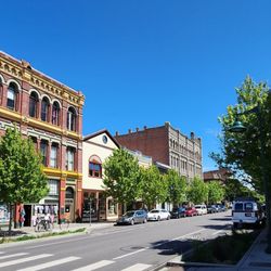 Better Living Through Coffee - View from outdoor plaza by cafe (5/19/24)