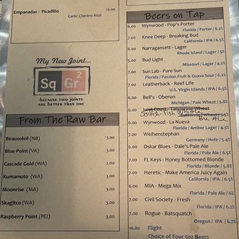 My New Joint - Beer Menu - Cocktail Bars Near Me - Cudjoe Key, Florida