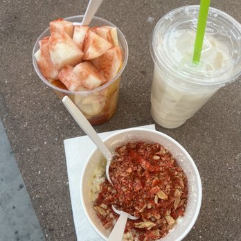 Mexican Botanas - You can't tell, but all of this is huge!!! Definitely worth the price. - Juice Bars & Smoothies Near Me - Las Vegas, Nevada