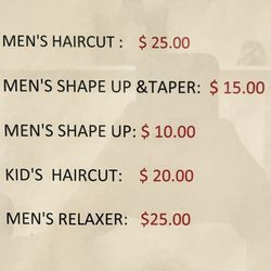 Upper Wood Barbershop - Pricing