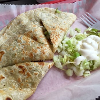 Tacos Oaxaca - Quesadilla w/ Al Pastor, I add cilantro and onion inside for extra flavor! - Tacos Near Me - Lillington, North Carolina