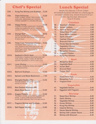 Menu photo 7 Sunshine Chinese Thai Suwanee, GA