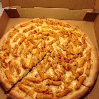 Madison's Pizza - Baked Ziti Pizza- You can get it in the shop by the slice, or order a whole pie! - Pizza Near Me - Albany, New York