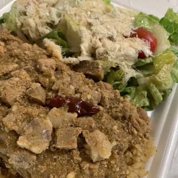 Wat Get Kitchen - Ultimate Pastele plate with bacalau salad Pastele stew and gandule rice! - Puerto Rican Near Me - Waipahu, Hawaii Wat Get Kitchen - Ultimate Pastele plate with bacalau salad Pastele stew and gandule rice! - Puerto Rican Near Me - Waipahu, Hawaii