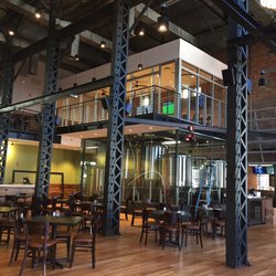 Tobacco Road Sports Cafe & Brewery - Tobacco Road Sports Cafe and Brewery. Main dining area and view of private room above Brewery.