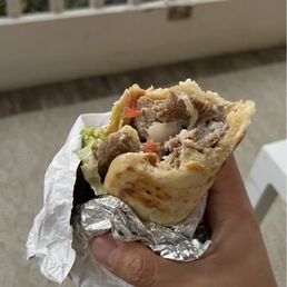 Lamb gyro wrap with everything in it Lamb gyro wrap with everything in it
