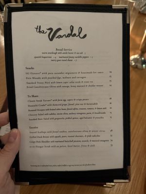 Menu photo 1 The Vandal Pittsburgh, PA
