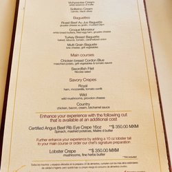 La Petite Crêperie - Menu