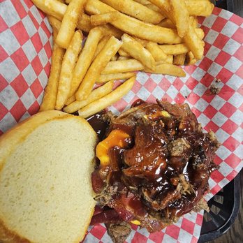 Downtown Diner - BBQ Brisket Burger with fries - American Near Me - Berlin, Ohio
