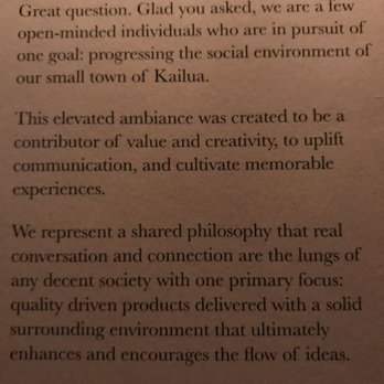 Gaslamp - A little about the bar, one of the pages in the menu - Steakhouses Near Me - Kailua, Hawaii Gaslamp - A little about the bar, one of the pages in the menu - Steakhouses Near Me - Kailua, Hawaii