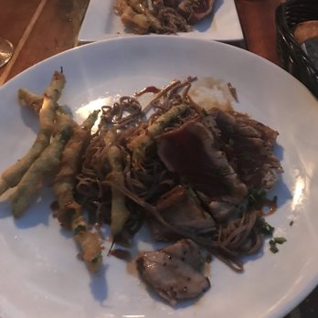 Blackfin Bistro - Yellowfin tuna with tempura French beans - Seafood Near Me - Key West, Florida Blackfin Bistro - Yellowfin tuna with tempura French beans - Seafood Near Me - Key West, Florida