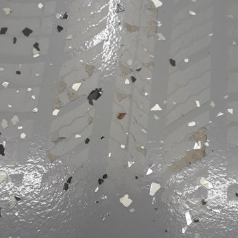 Granite Garage Floors - Before - yes those are tire Mark's that peeled the previous paint right off. - Flooring Near Me
