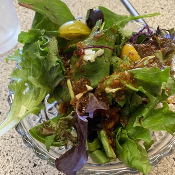 Chapter Two - Complimentary side Salad, flavor was very good like a peanuty vinaigrette. - Thai Near Me - Loma Linda, California