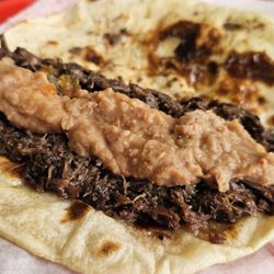 Barbacoa is to die for You can order different types of Breakfast tacos. I seriously recommend this place.