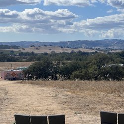Vinyl Vineyards - View of camping area from Sunset Hill