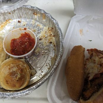 Anthony's Pizza - Rubbery Chicken Parm hero and tough garlic knots. The calzone is missing. - Pizza Near Me - Altamonte Springs, Florida Anthony's Pizza - Rubbery Chicken Parm hero and tough garlic knots. The calzone is missing. - Pizza Near Me - Altamonte Springs, Florida
