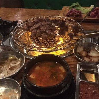 Jongro BBQ - Cooked beef with sides. - Korean Near Me - New York, New York Jongro BBQ - Cooked beef with sides. - Korean Near Me - New York, New York