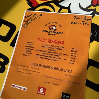 Bada Boom Beef - Specials work for my budget - Burgers Near Me - Posen, Illinois