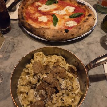 Pizzeria Popolare - Truffle pasta and Margherita pizza - Pizza Near Me - Paris, 75